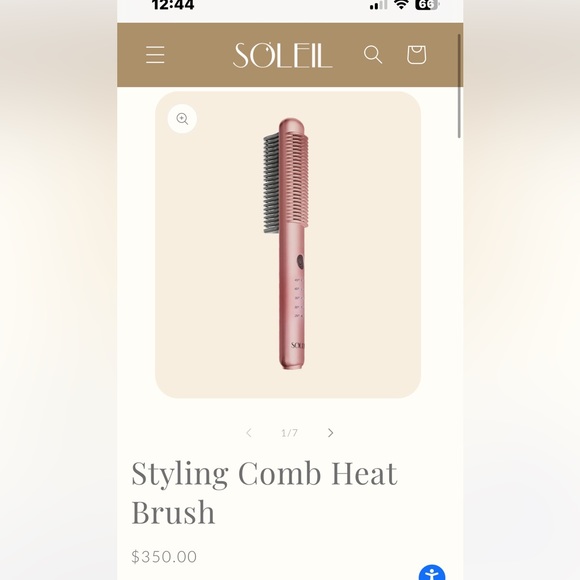 Soléil styling comb brush - Picture 1 of 2